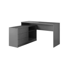 Corner computer desk Perfect Home Teo / Teo 3S/138 C Graphite